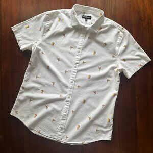 Express Surfer Girls short sleeve button up shirt